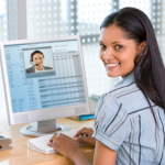 Woman doing business over the Internet